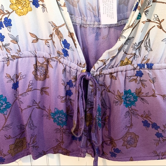 NWT GIMMICKS by BKE Pleated Ruffle Ombre Kimono - Picture 7 of 12